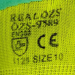 دستکش ایمنی ضد برش کف مواد نیتریل ۳۴ سر انگشت دو لایه