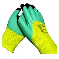 دستکش ایمنی ضد برش کف مواد نیتریل ۳۴ سر انگشت دو لایه