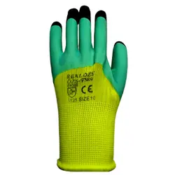 دستکش ایمنی ضد برش کف مواد نیتریل ۳۴ سر انگشت دو لایه