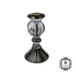 پایه ظرف شیپوری کوتاه (نقره ای)