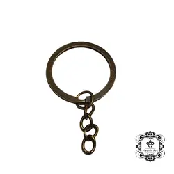 حلقه جا کلیدی زنجیر دار برنزی