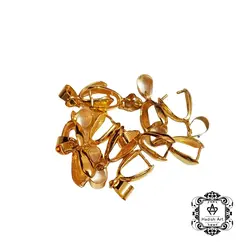 قلاب گردنی دو تکه طلایی