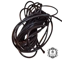 نخ دستبند طرح چرم قهوه ای سوخته 2mm