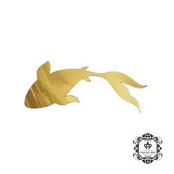 استیکر مقوایی طرح ماهی (طلایی)