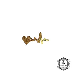 استیکر ورق طلا طرح سیگنال قلب