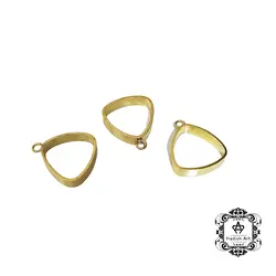 قاب برنجی گوشواره مثلث لبه گرد