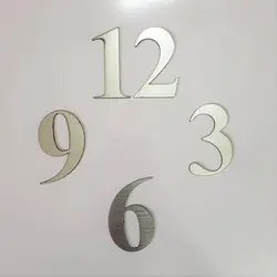 چهار عدد اصلی ساعت لاتین بزرگ (نقره ای)