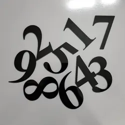 اعداد ساعت لاتین سایز بزرگ (مشکی)