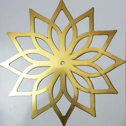 حلقه ساعت دیواری طرح گل (طلایی)