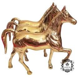 مجسمه برنجی اسب عرب