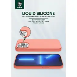 کاور سیلیکونی گرین لاین مدل Liquid Silicone مناسب برای گوشی موبایل اپل IPhone 13 Pro Max