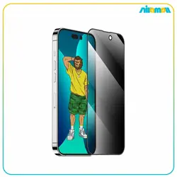 گلس گرین لاین مدل 3D Silicone Privacy مناسب برای گوشی موبایل iPhone 13 Pro Max/14 Plus