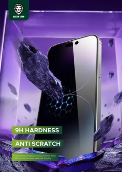محافظ صفحه نمایش گرین لاین مدل 9H Steve Privacy مناسب برای گوشی موبایل iPhone 15 Pro Max