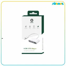 تبدیل 4 کاره گرین لاین مدل OTG ( Dual Lightning to SD TF USB )