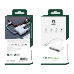 تبدیل 4 کاره گرین لاین مدل OTG ( Dual Lightning to SD TF USB )