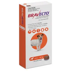 قیمت و خرید قرص ضد کک و کنه سگ براوکتو – Bravecto (4.5 تا 10 کیلو) - پرشین پت شاپ