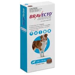 قیمت و خرید قرص ضد کک و کنه سگ براوکتو – Bravecto (20 تا 40 کیلو) - پرشین پت شاپ