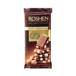 شکلات تخته ای تلخ مغز دار روشن(فندق) 85گرم - چیکوشکلات