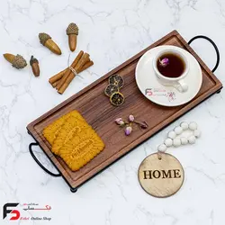 سینی چوبی رولت خوری زمرد