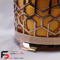 ست سطل و جا دستمال کاغذی مدرن رزگلد