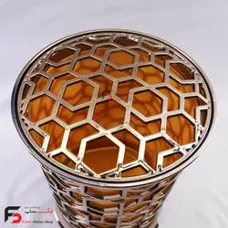 ست سطل و جا دستمال کاغذی مدرن رزگلد