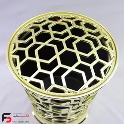 ست سطل و جا دستمال کاغذی مدرن طلایی