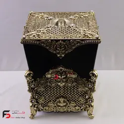 ست سطل و جا دستمال کاغذی لوکس مشکی