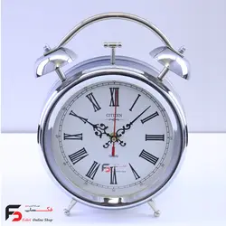 ساعت رومیزی فلزی سیتیزن نقره ای