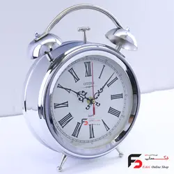 ساعت رومیزی فلزی سیتیزن نقره ای