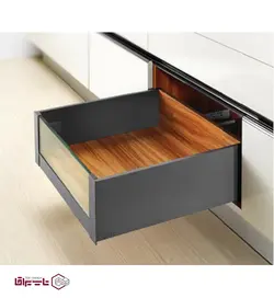 ریل بدنه دار اسلیم اینر بلند با براکت و فرانت شیشه عمق 45 فانتونی fantoni کد F-0B-429-01