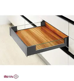 ریل بدنه دار اسلیم شیشه اینر کوتاه با فرانت آلومینیوم عمق 30 فانتونی fantoni کد F-0B-511-01