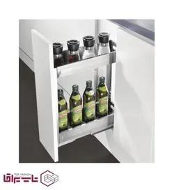 سوپر جا بطری زیر صفحه تمام استیل ریل از کف یونیت عرض 15 فانتونی fantoni کد F-0F-041-01