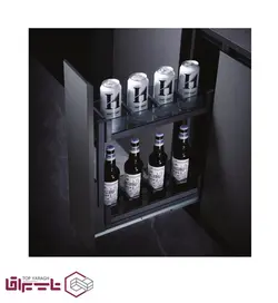 سوپر جا بطری زیر صفحه استیل وشیشه ریل از کف یونیت عرض 15 فانتونی fantoni کد F-0F-241-01