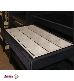 سینی مشبک ریلی جای کمربند و کراوات رنگ مشکی مخمل سایز 120 فانتونی fantoni کد F-0J-316-01