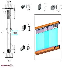قرقره درب ریلی شیشه ای مپا mepa کد SCK12 - تاپ یراق