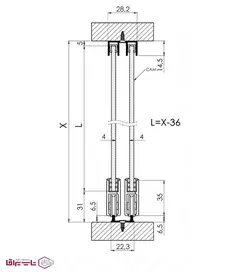 قرقره درب ریلی شیشه ای مپا mepa کد SCK12 - تاپ یراق