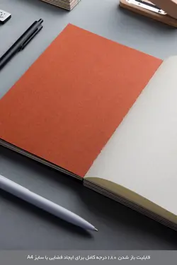 لووآ، A5<span>، دفتر یادداشت حرفه ای، ژورنال با جداکننده های رنگی و پلنر با تقویم ماهیانه بدون تاریخ، جلد سخت، 14x21 سانتی متر، 224 صفحه</span>