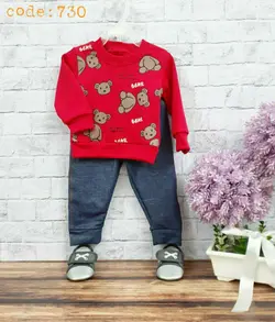 کد 5050 بلوز شلوار خرسی شلوار طرح لی