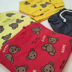 کد 5050 بلوز شلوار خرسی شلوار طرح لی