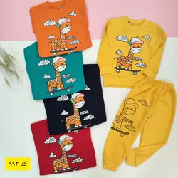 کد ۹۹۳ بلوز شلوار ‌‌زرافه کلاهدار