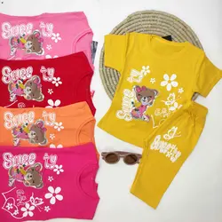 کد 1194 بلوز شورت خرس پولک دار نوزادی و کودک