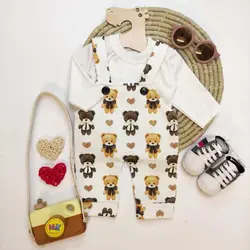 کد 1311 سرهمی پیش بندی تدی پاپیون دار نوزادی و کودک