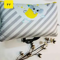 کد 1633 (43) ست رخت خواب مخمل مسافرتی طرح فیل و بادکنک طوسی و زرد نوزادی و کودک