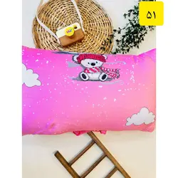 کد 1633 (51) ست رخت خواب مخمل مسافرتی طرح آدم برفی صورتی نوزادی و کودک