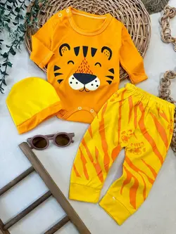 سه تکه ببر نارنجی نوزادی و کودک کد 117209