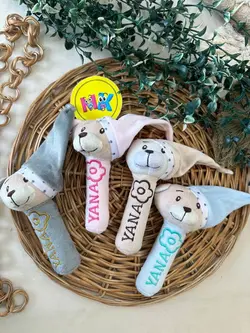 جغجغه پولیشی طرح خرس کلاهدار نوزادی و کودک کد 92001