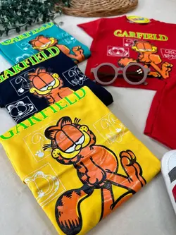تیشرت شلوارک طرح گارفیلد نوزادی و کودک کد 11026