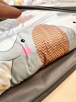 تشک بازی مخمل دایره طرح فیل فانتزی کرمی نوزادی و کودک کد 91042