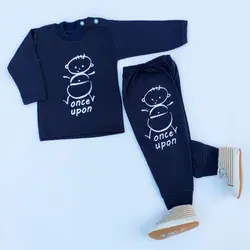 بلوز شلوار آدمک سورمه ای کد 809