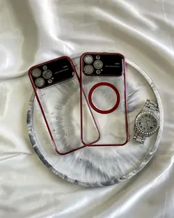 قاب استالیش شفاف ساده و مگسیف آیفون